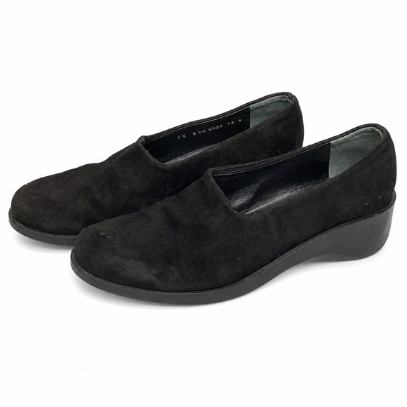 Robert Clergerie Paris Shoes - Robert Clergerie Paris Platform Loafers Women 7.5 Black Vintage Suede Slip On